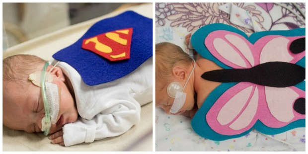 Recém-nascidos de UTI neonatal ganham fantasias no Halloween