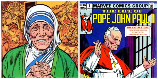 Madre Teresa e João Paulo II como heróis da Marvel? Sim, isso aconteceu
