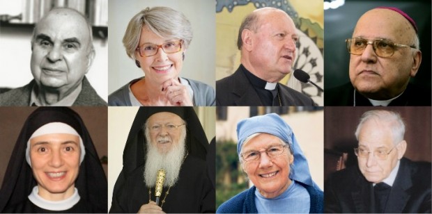 Olivier Clément, Anne-Marie Pelletier, Gianfranco Ravasi, Michel Sabbah, Maria Rita Piccione, Bartolomeu I, Minke de Vries e Ignacio Calabuig.