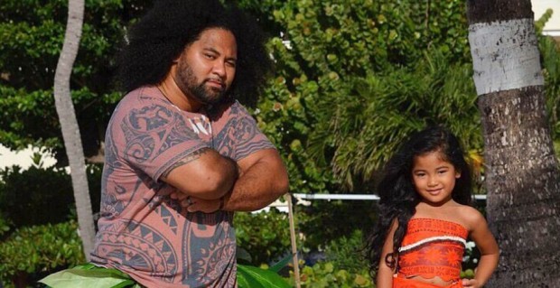 Pai e filha recriam Moana e Maui em ensaios superfofos