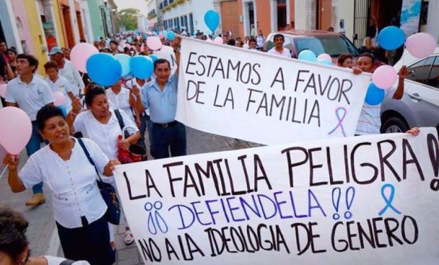 Marcha contra a ideologia de gênero promovida em Lima, capital do Peru, em março desse ano (foto: divulgação).
