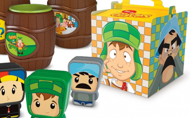 Brinquedos inspirados na turma do Chaves são os brindes do mês no Habib’s