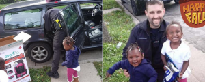Policial compra cadeirinhas para crianças em vez de multar mãe Facebook/Milwaukee Police Department